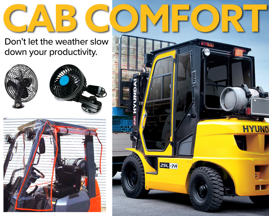 Fans, Cabins, and screens for Forklifts