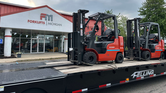 FM Delivering Rental Forklifts