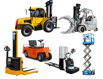 Rough Terrain Forklift, Heavy Duty Forklift with rotators, burden carriers, stackers, walkie riders, genie lift